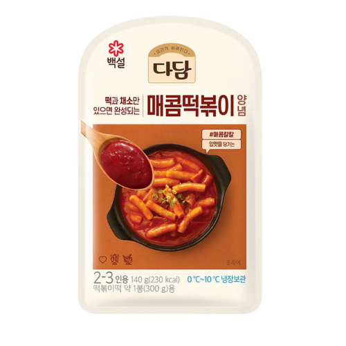 DADAM SEASONING MIX FOR SPICY TTEOKBOKKI 140G*16/씨제이 다담 매콤 떡볶이 양념