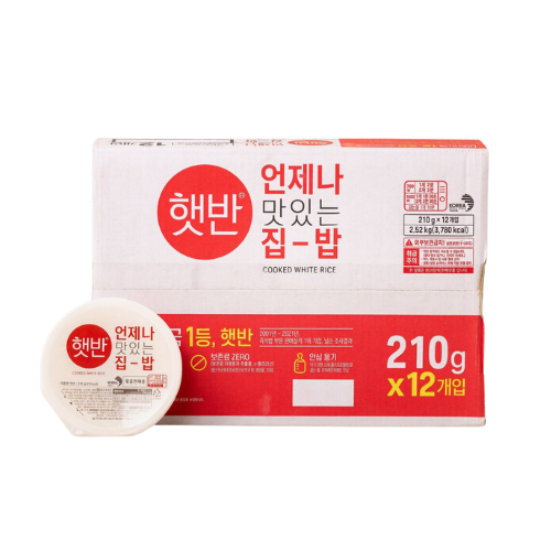 CJ HETBAHN COOKED RICE 210g*12/씨제이 햇반 210g 12입