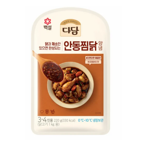 DADAM SEASONING MIX FOR STEAMED CHICKEN (JJIM DAK) 220G*16/씨제이 다담 안동 찜닭 양념