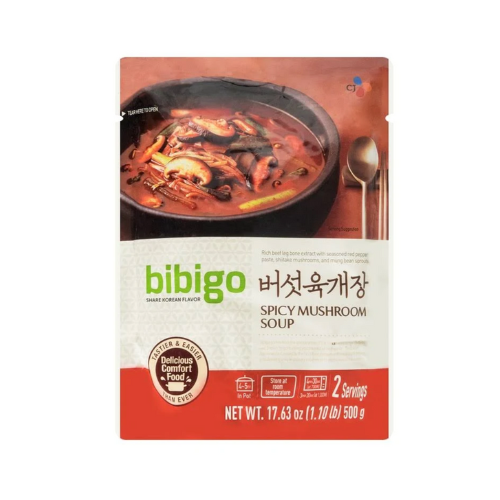 CJ BIBIGO SPICY MUSHROOM SOUP 500G*18 / 씨제이 버섯 육개장