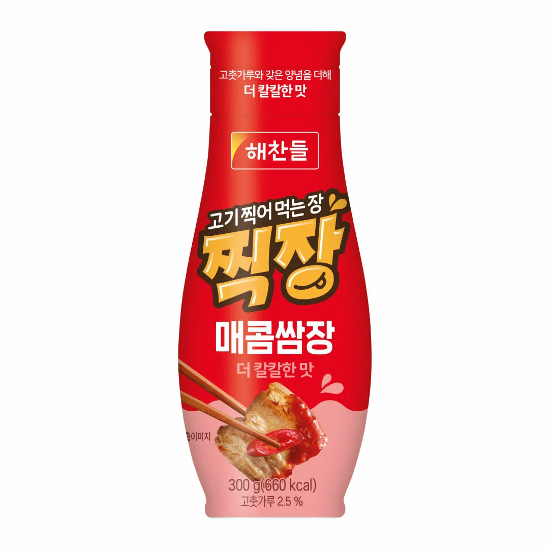 CJ HAECHANDLE DIPPING SSAMJANG SPICY 300G*30/씨제이 찍장 매콤쌈장 300G