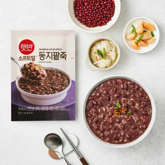 CJ HETBAHN SOFT MEAL RED BEAN PORRIDGE 420G*21 / 햇반 소프트밀 동지 팥죽