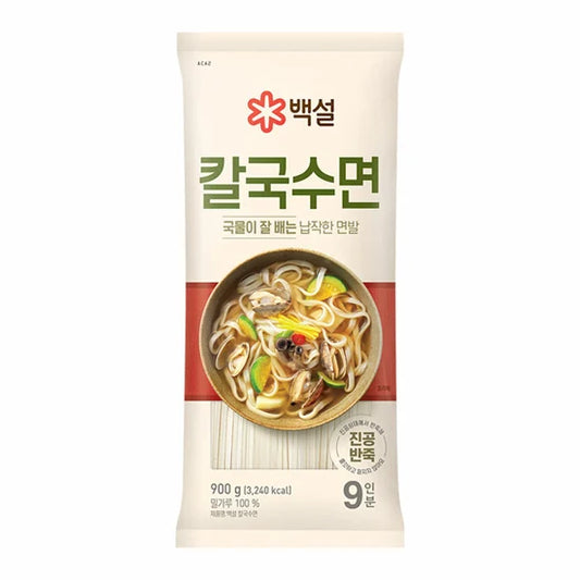 CJ BEKSUL KOREAN STYLE KAL GUKSU WIDE THIN NOODLE 900g*15/씨제이 백설 칼국수면