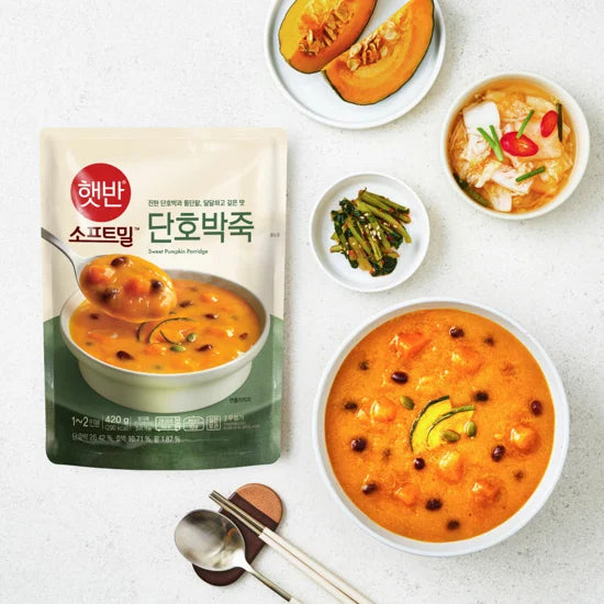 CJ HETBAHN SOFT MEAL KABOCHA SQUASH PORRIDGE 420G*21 / 햇반 소프트밀 단호박죽