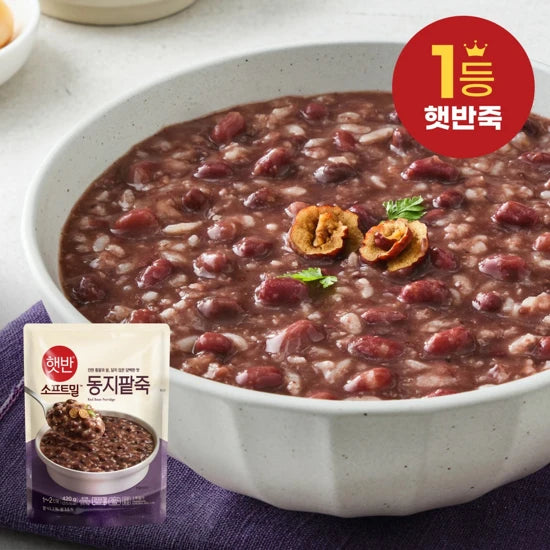 CJ HETBAHN SOFT MEAL RED BEAN PORRIDGE 420G*21 / 햇반 소프트밀 동지 팥죽