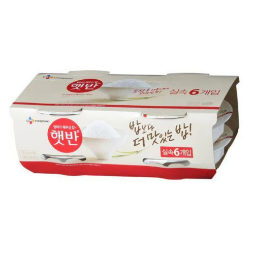 CJ HETBAHN COOKED RICE (210g*6)*6bundle/씨제이 햇반 6입