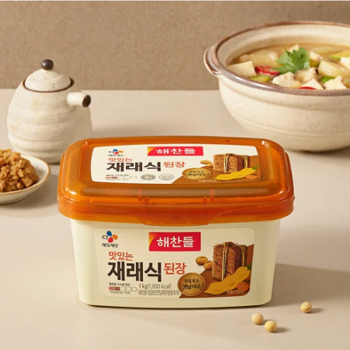 CJ SOYBEAN PASTE (FERMENTED) 1kg*12/씨제이 해찬들 재래식 된장