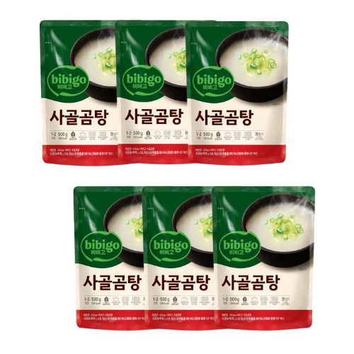 CJ BIBIGO BEEF BONE SOUP (500G*6)*4box/ 씨제이 비비고 사골곰탕 6팩*4박스