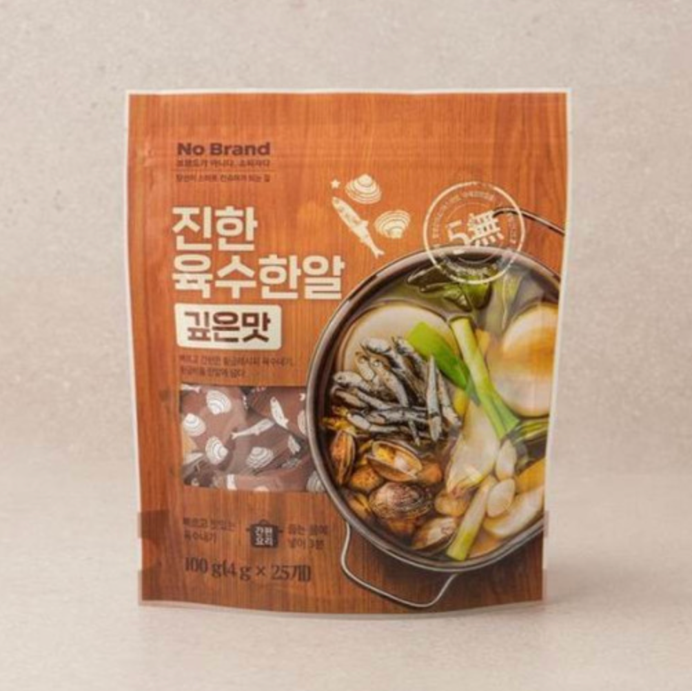 无品牌简易肉汤底料 87.5g*10/노브랜드 간편 육수 한알